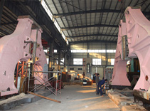 Open die hydraulic forging hammer assembly