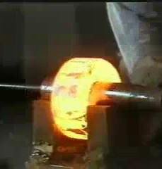 Pneumatic hammer forge rings