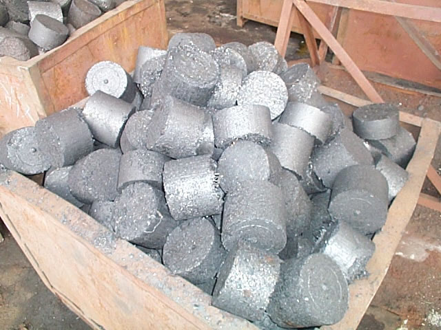 cast iron recycled by metal processing machine