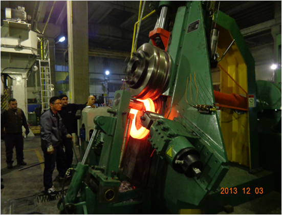 Gear blank, flange forging by ring rolling machine