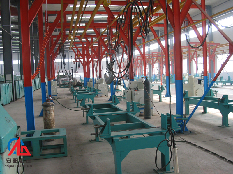 automatic hydraulic brake rivet machine line in Henan Zhongzhou 